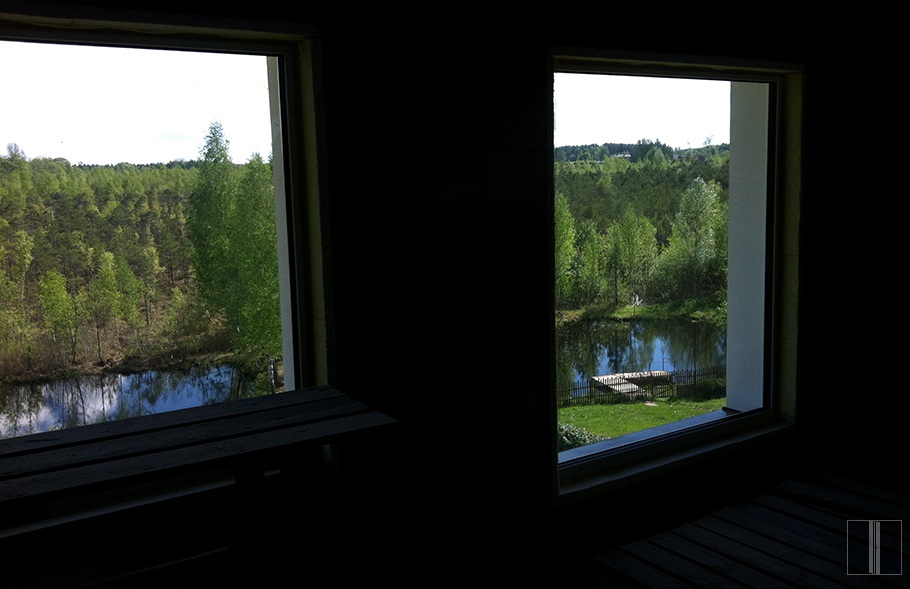 Vaizdas pro vaikų kambario langus