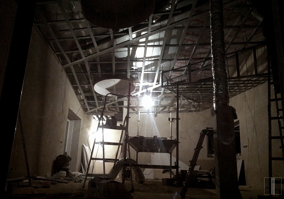 Svetainės lubų karkasas